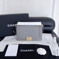 Chanel Boy Bag Medium, Light Grey