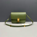 Celine Classic Box Medium Cross‑Body Bag, Avocado Green