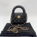 Authentic Chanel 23K Kelly Nano Black