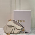 Dior Saddle Small White