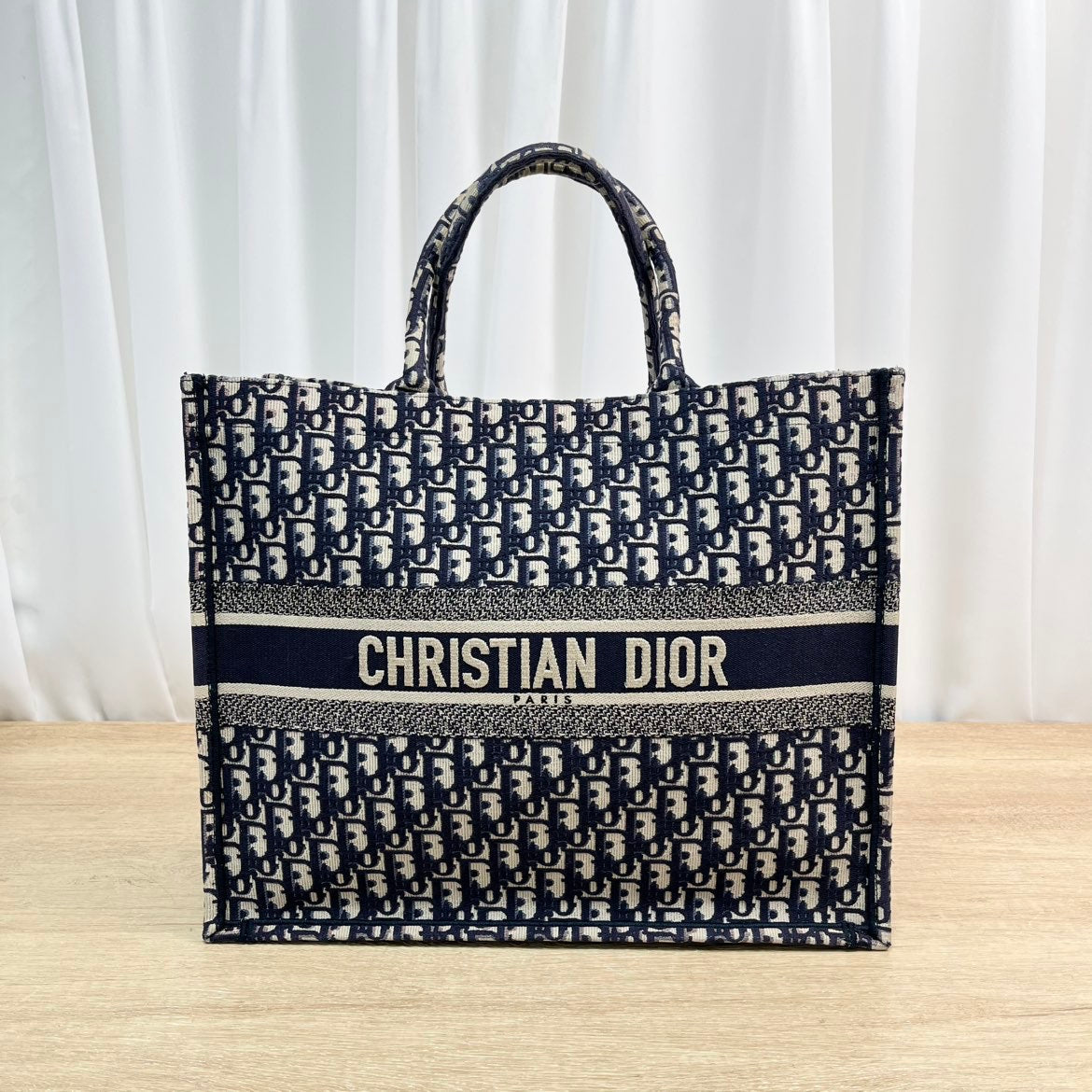 Dior Book Tote Large – Blue Dior Oblique
