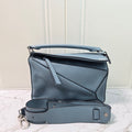 Loewe small Puzzle Crossbody Bag in Ash Blue Smooth Soft