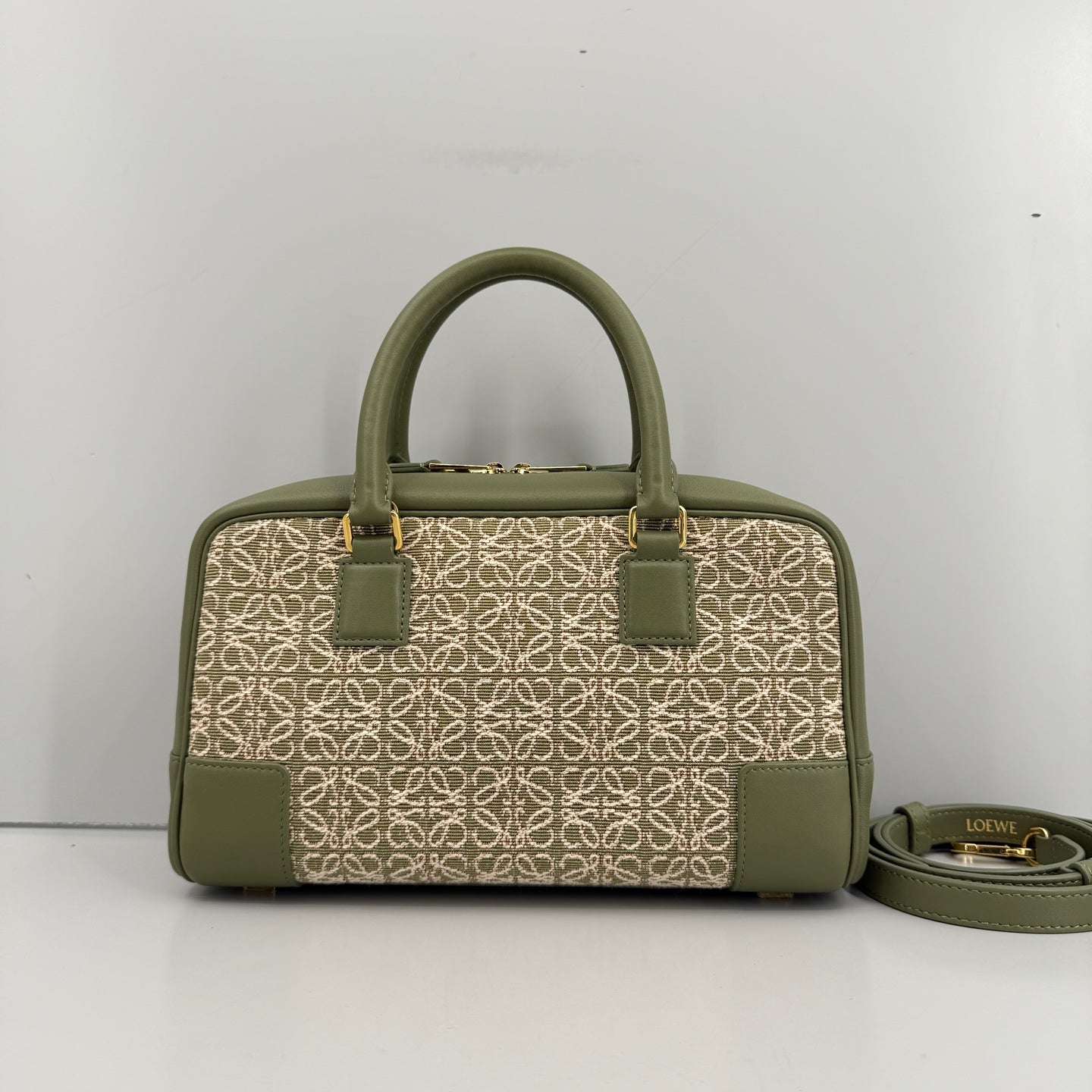 Loewe Amazona 23 Boston Bag Avocado Green