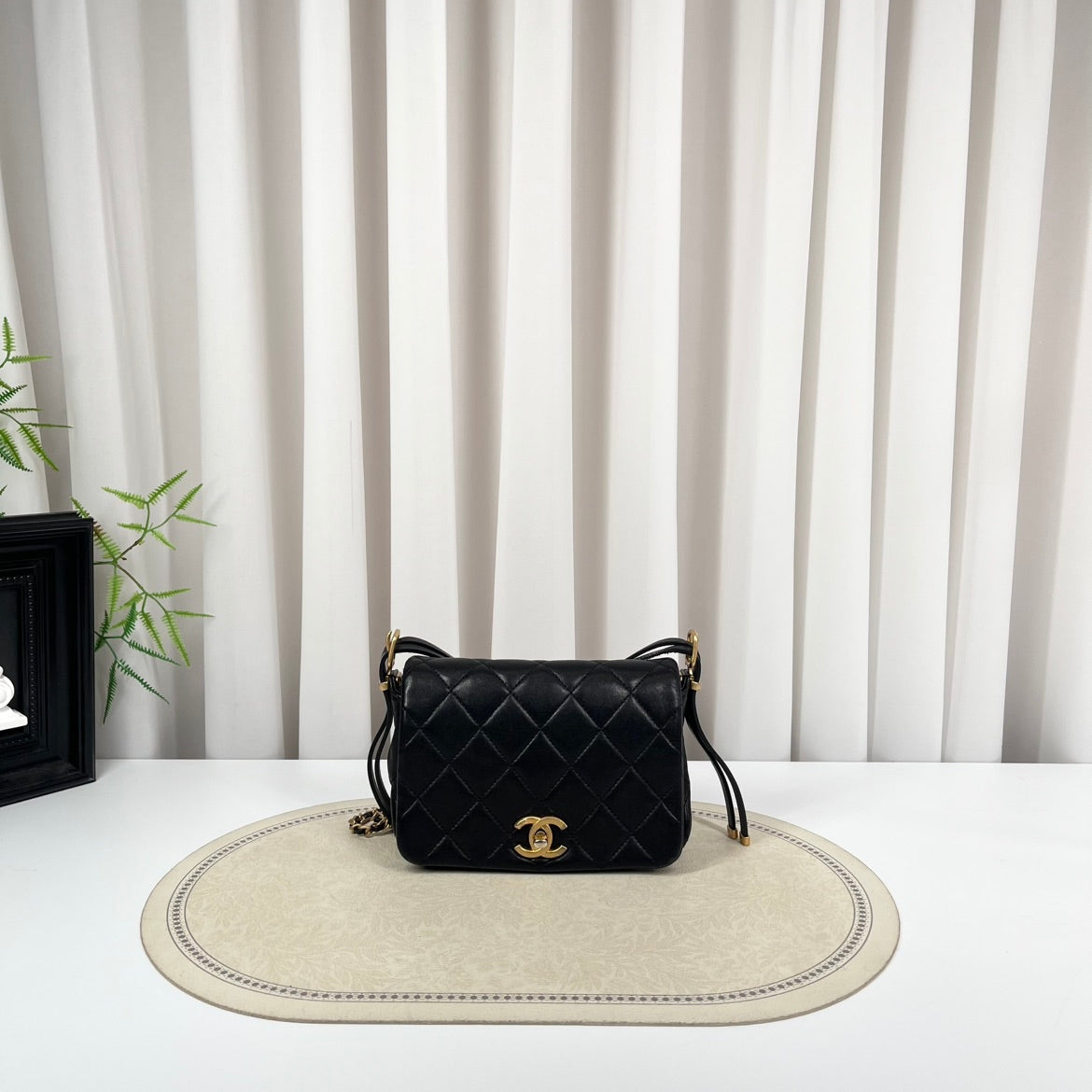 Chanel Mini Black Quilted Leather Bag