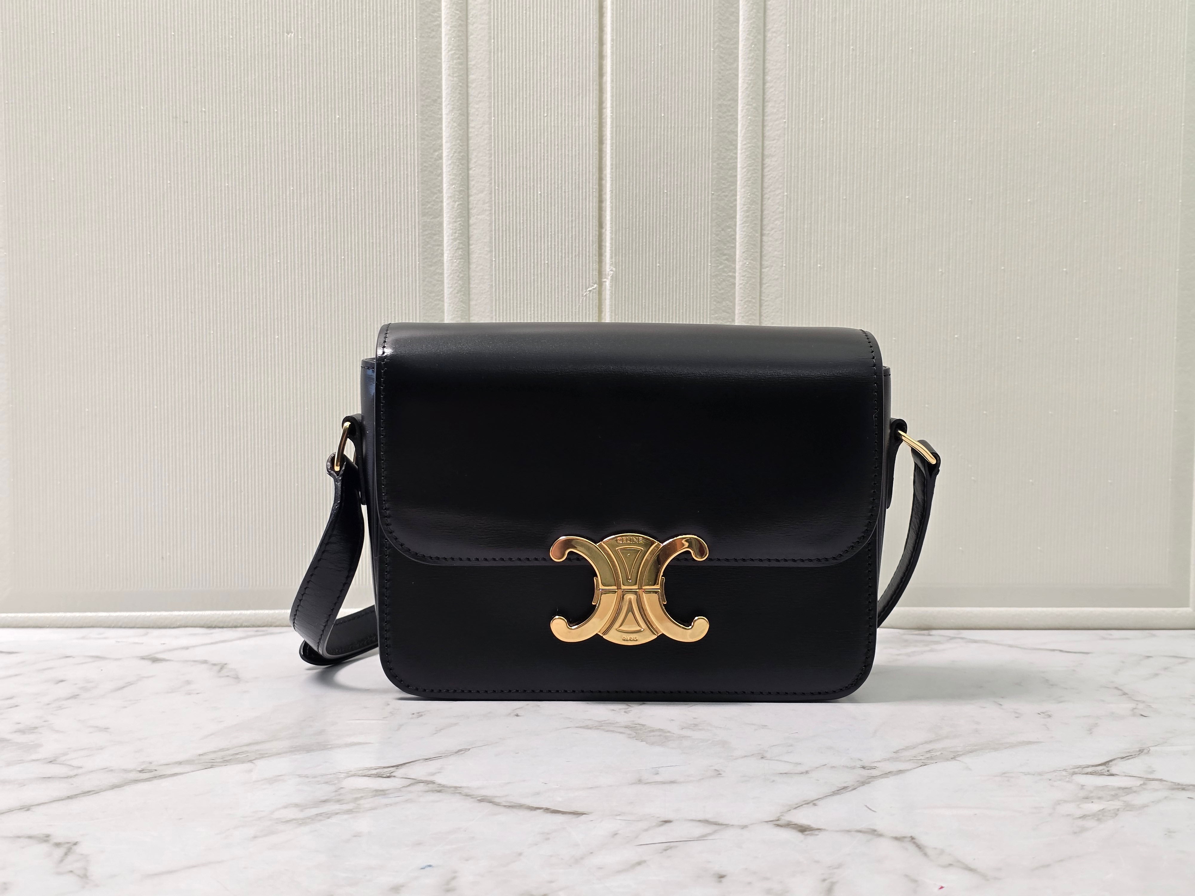 Celine Triomphe Teen Black