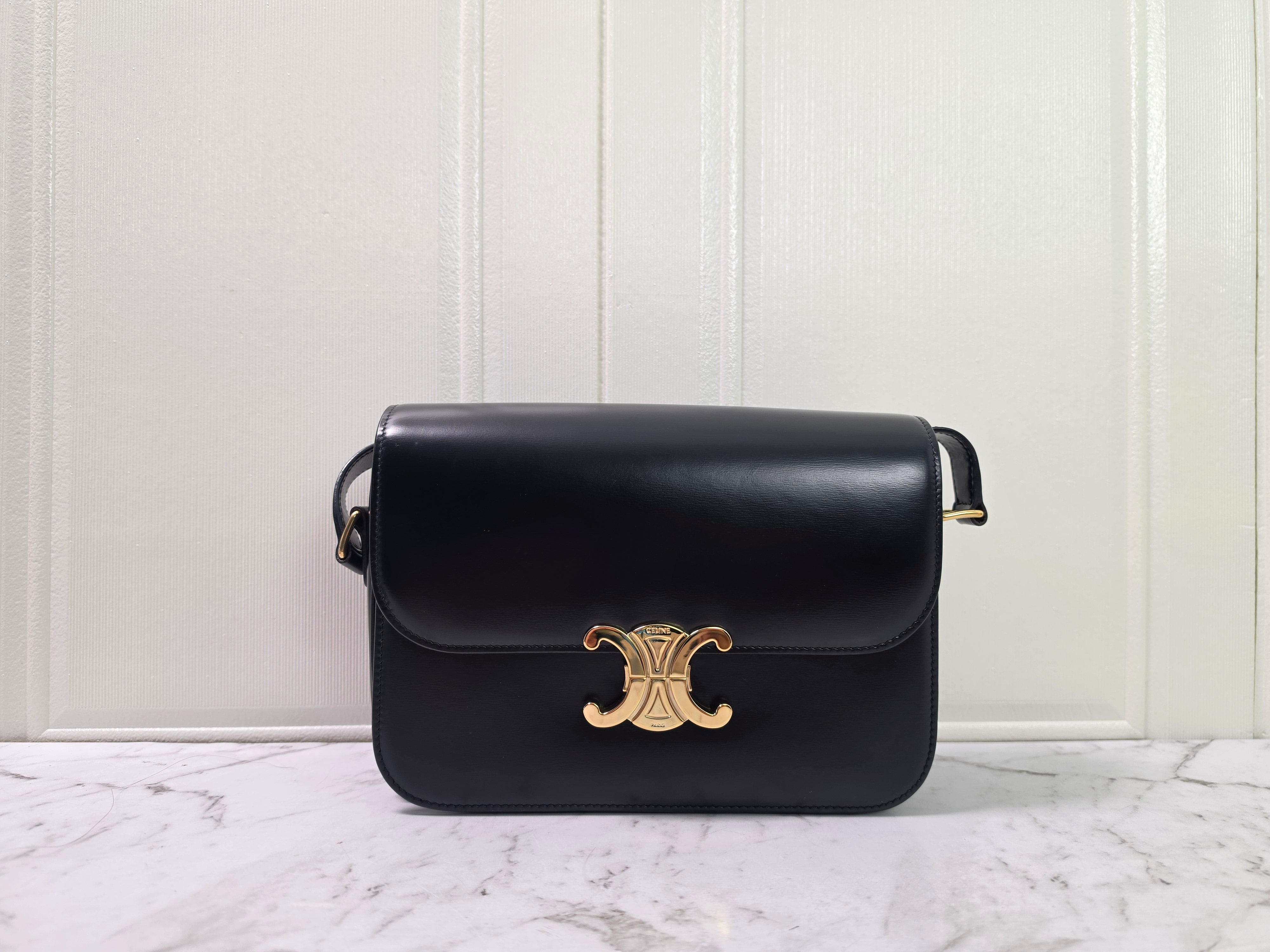 Celine Triomphe Medium Black