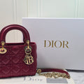 Christian Dior Mini Lady Dior Burgundy Red