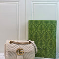 Gucci GG Marmont Flap Mini White Crossbody Bag