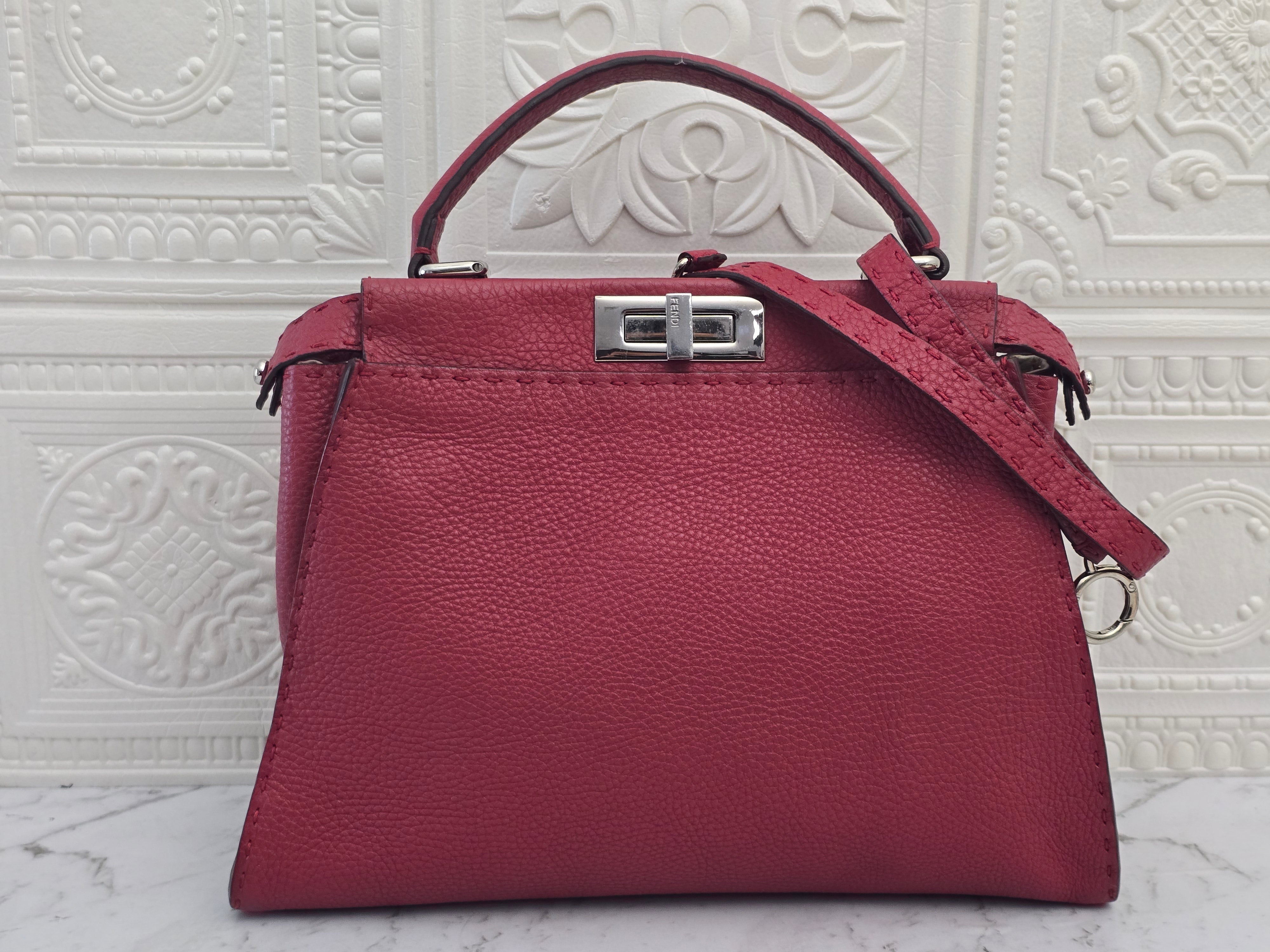 Fendi Selleria Peekaboo Red Medium