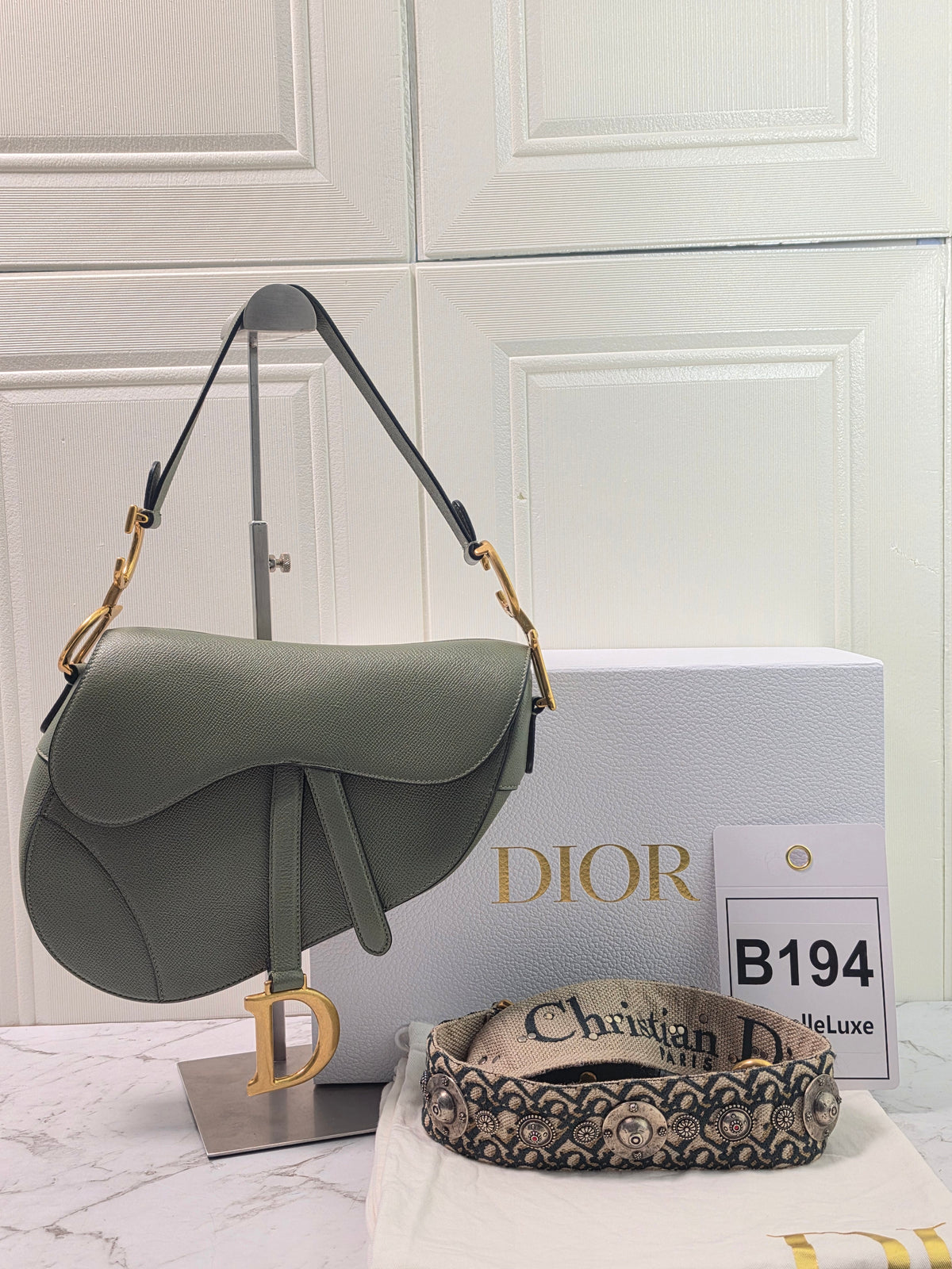 Dior Saddle Medium Green
