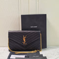 YSL Cassandre Medium Envelope Black