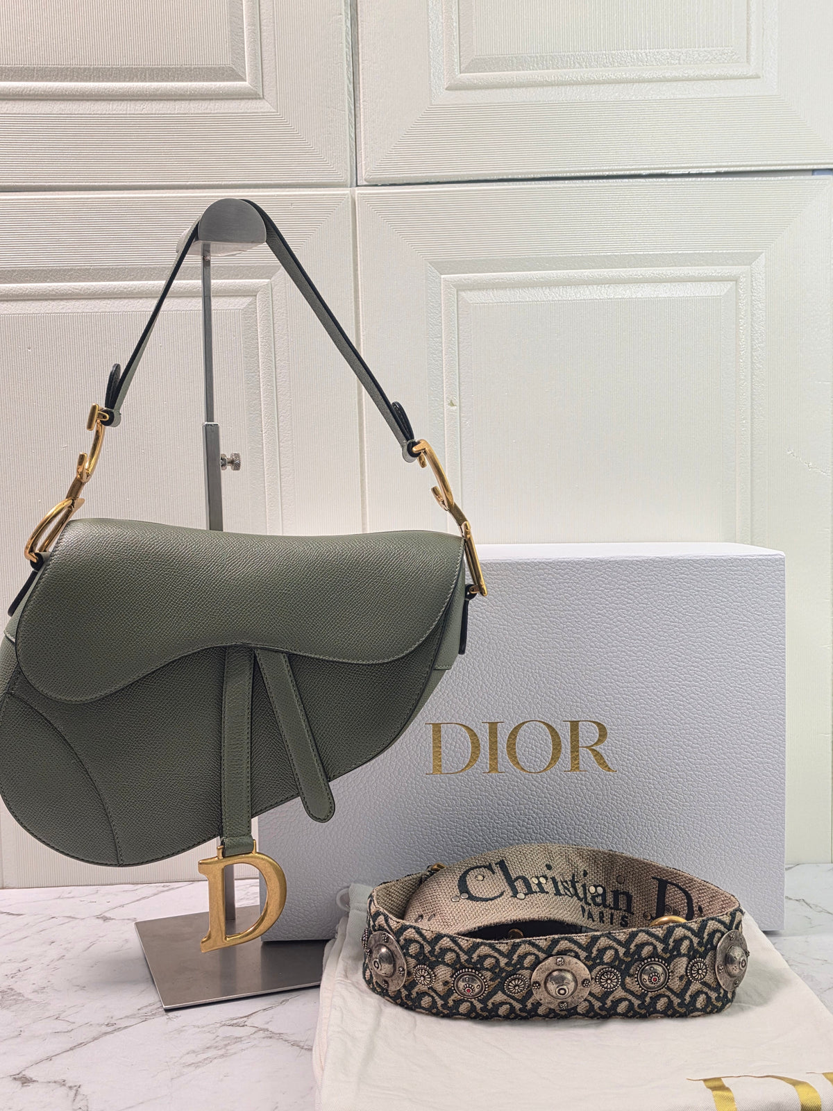 Dior Saddle Medium Green