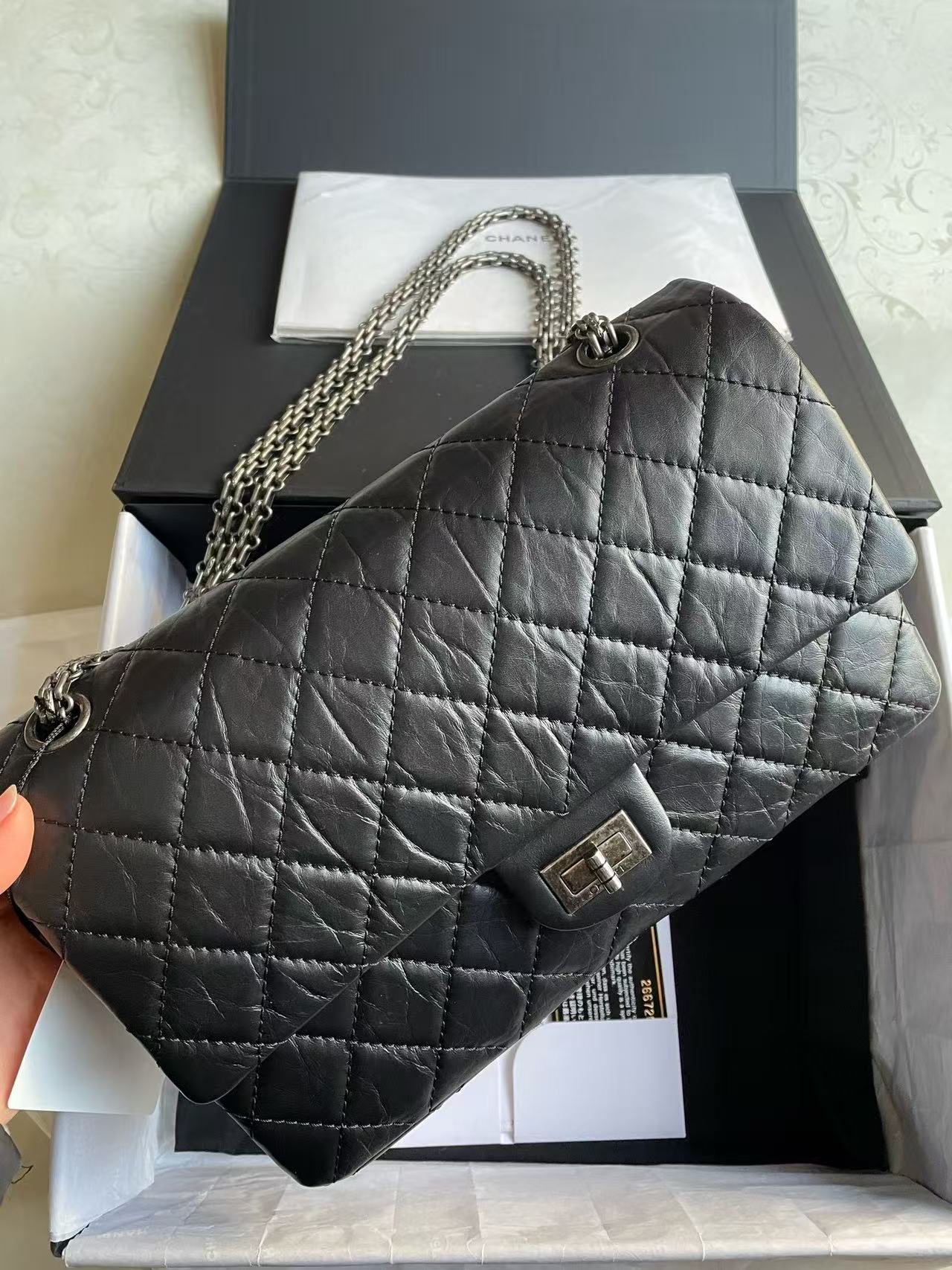 Chanel 2.55 Reissue Medium Black 26 Series