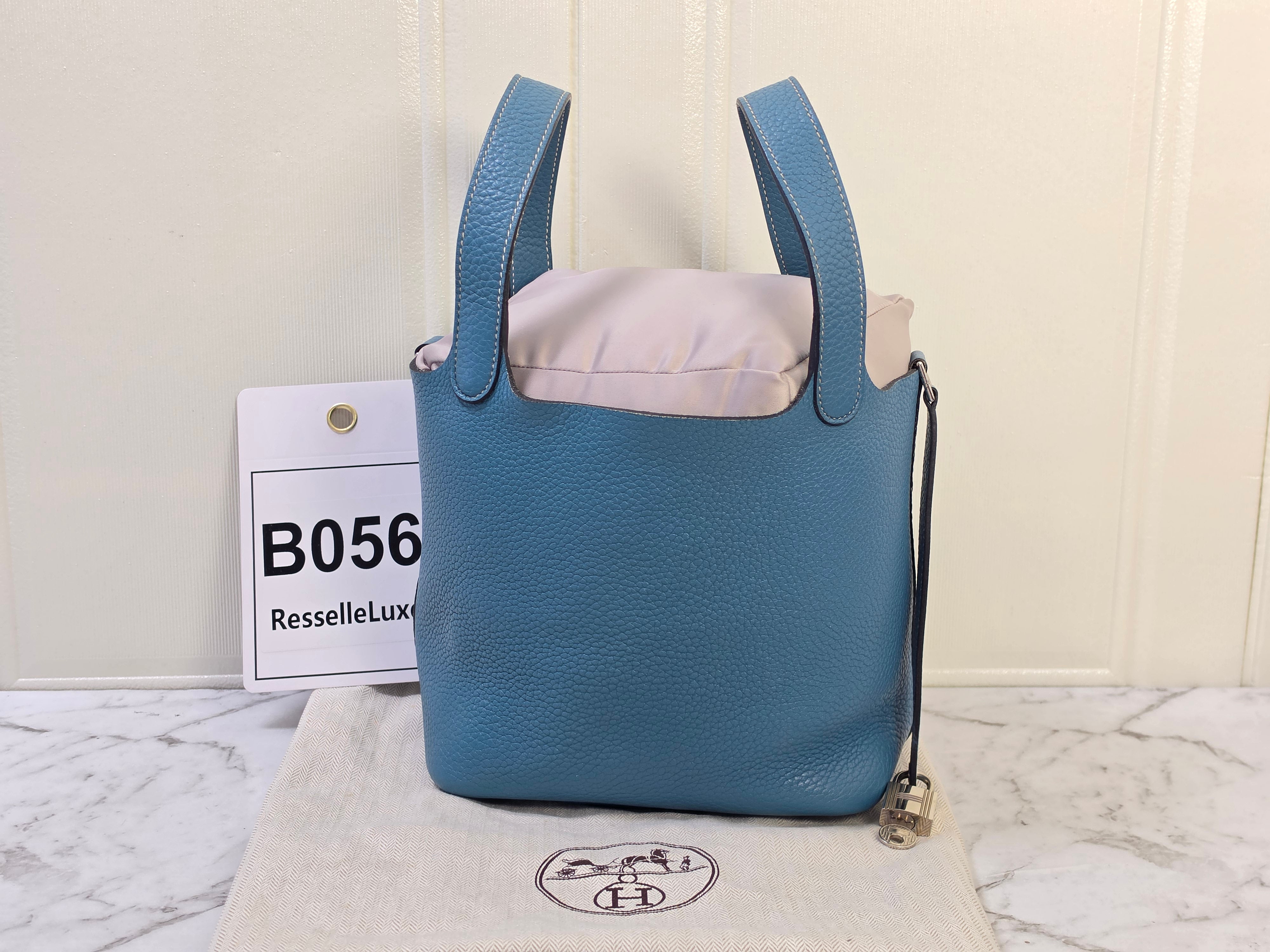 Hermès Picotin 18 Blue Clemence Leather Stamp O Year 2011