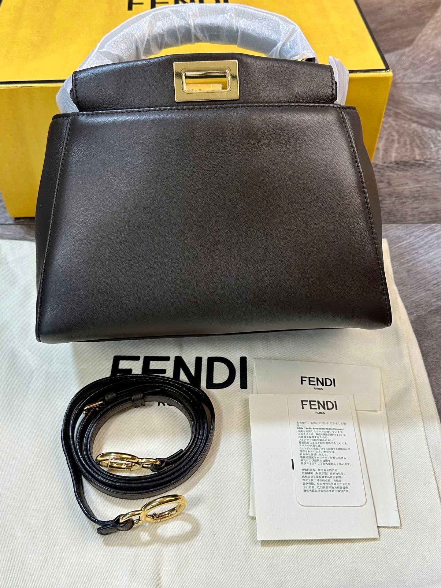 Brand New Fendi Peekaboo Mini Black
