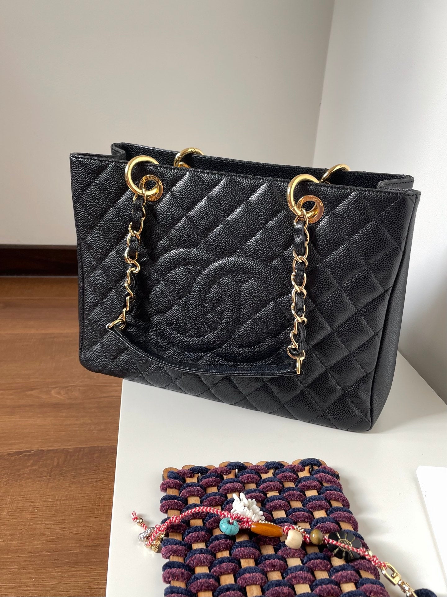 Chanel GST Black Caviar Leather no card