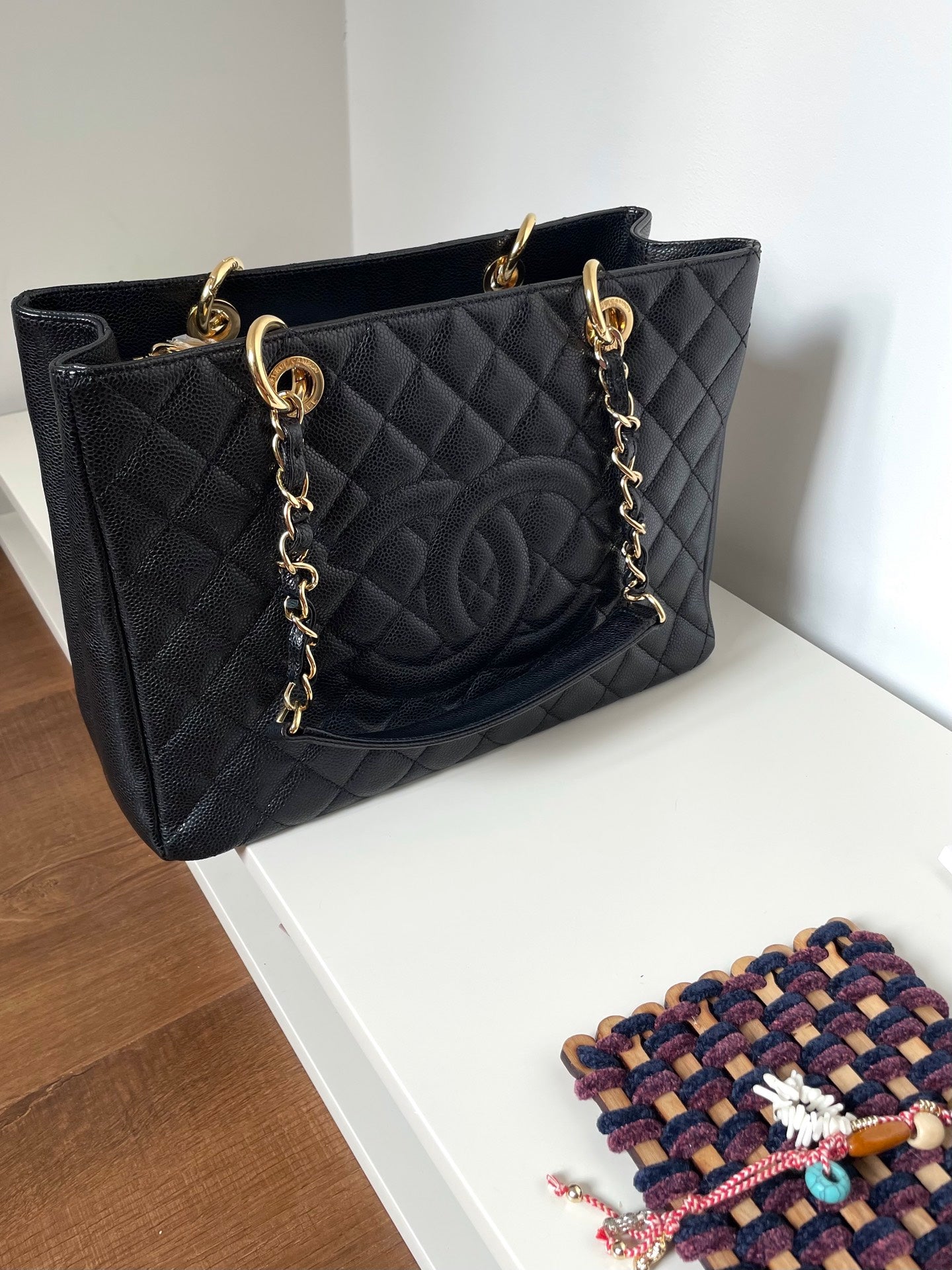 Chanel GST Black Caviar Leather no card