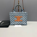 Celine Triomphe Small Denim Tote Bag