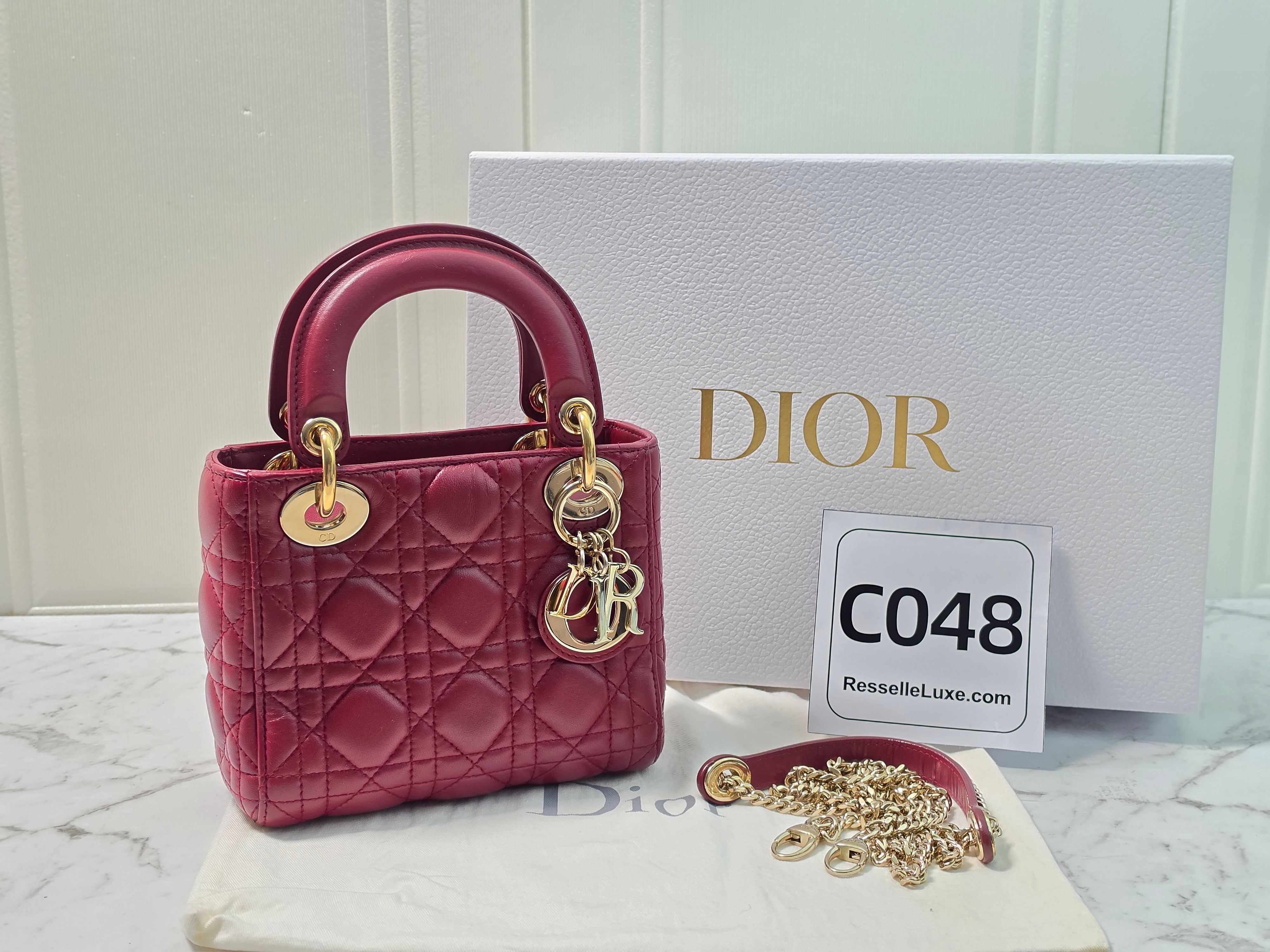Dior Mini Lady Dior Burgundy