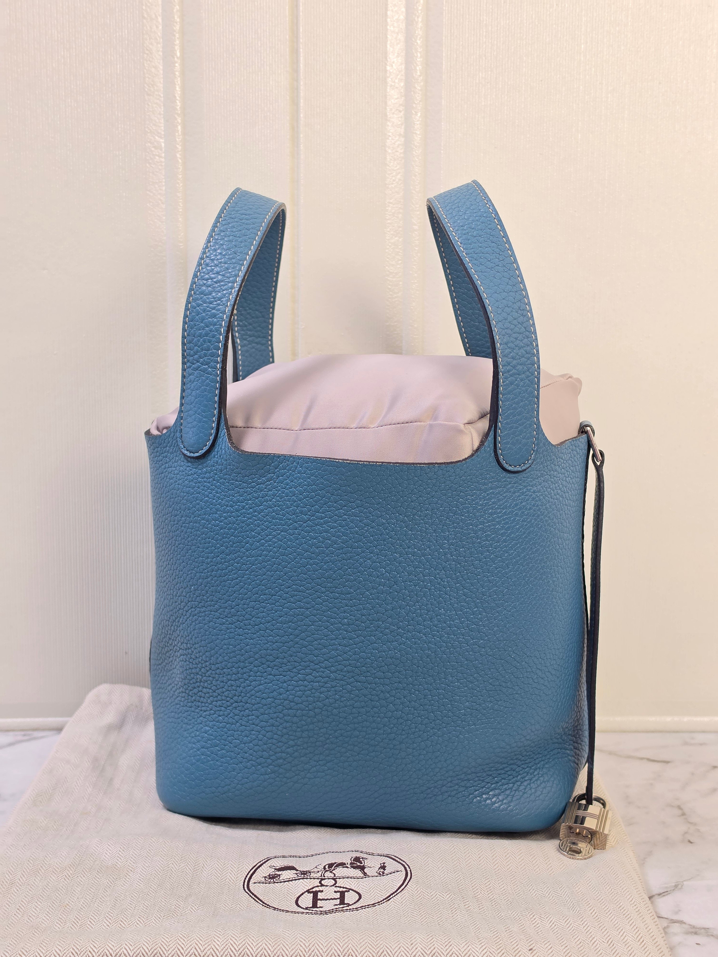 Hermès Picotin 18 Blue Clemence Leather Stamp O Year 2011