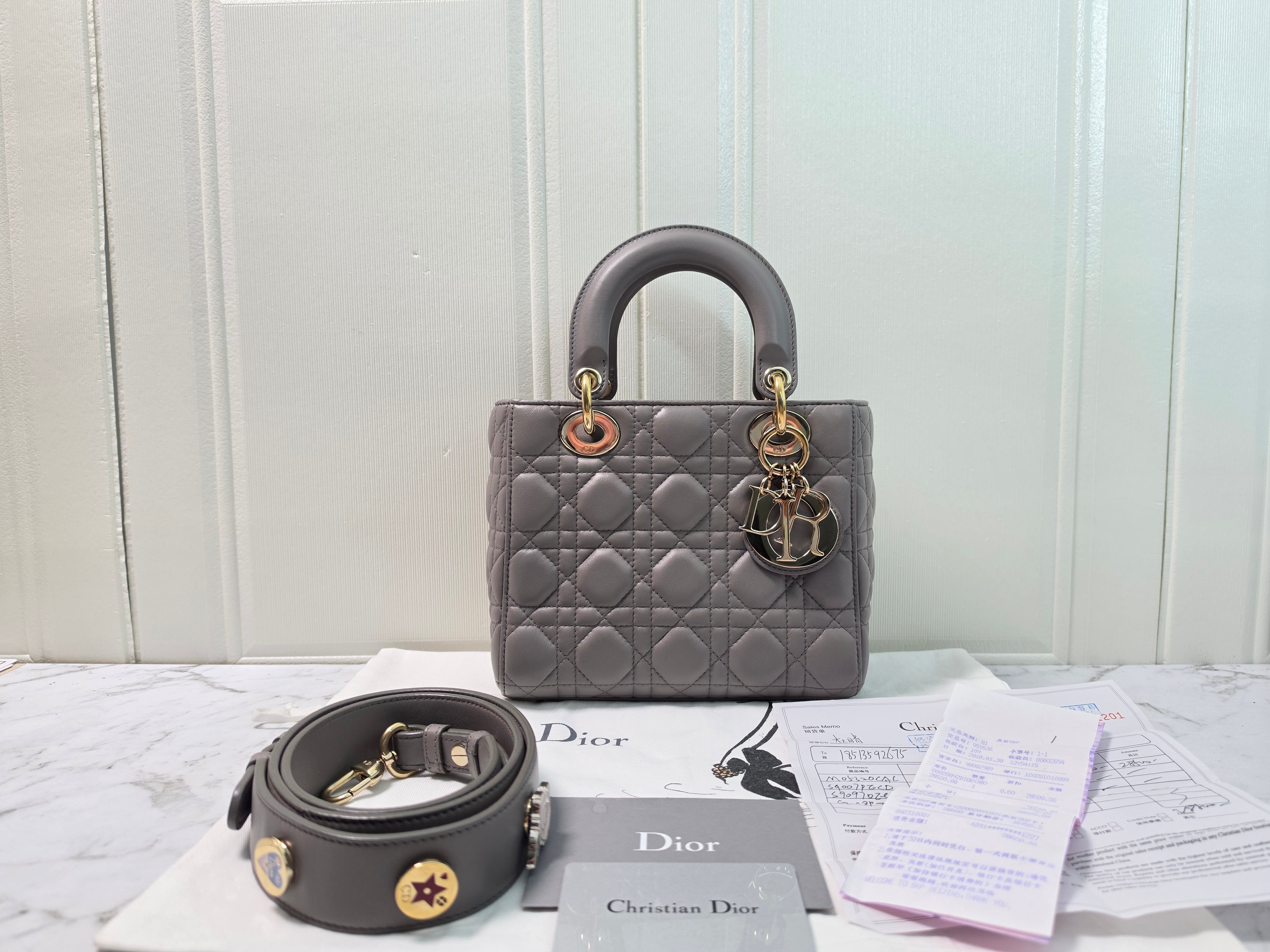 Dior Small Lady Dior Grey