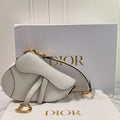 Dior Saddle Small White Shoulder Bag