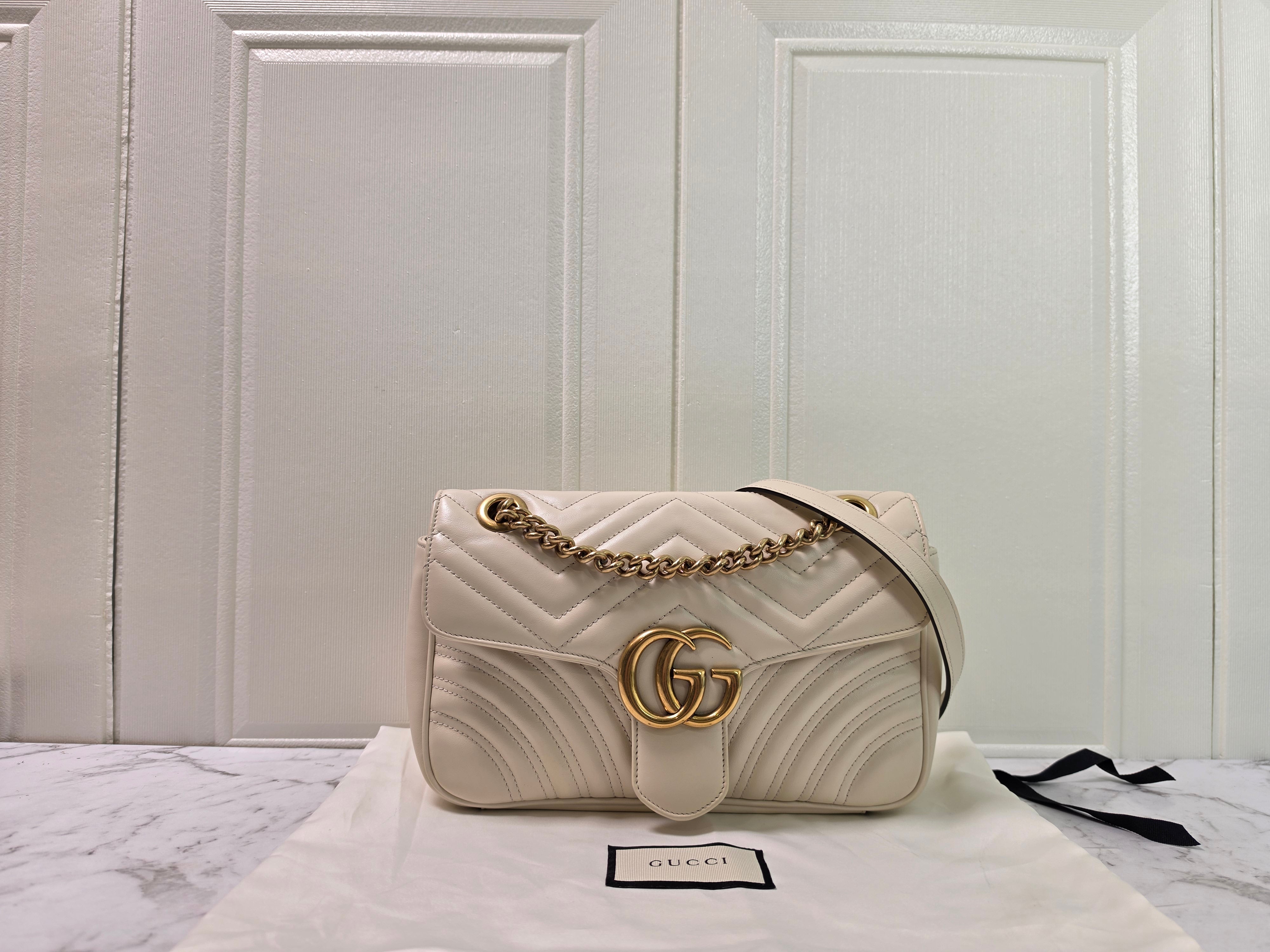 Gucci GG Marmont Flap Medium White