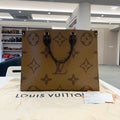 Louis Vuitton Onthego GM Monogram Reverse Tote Bag