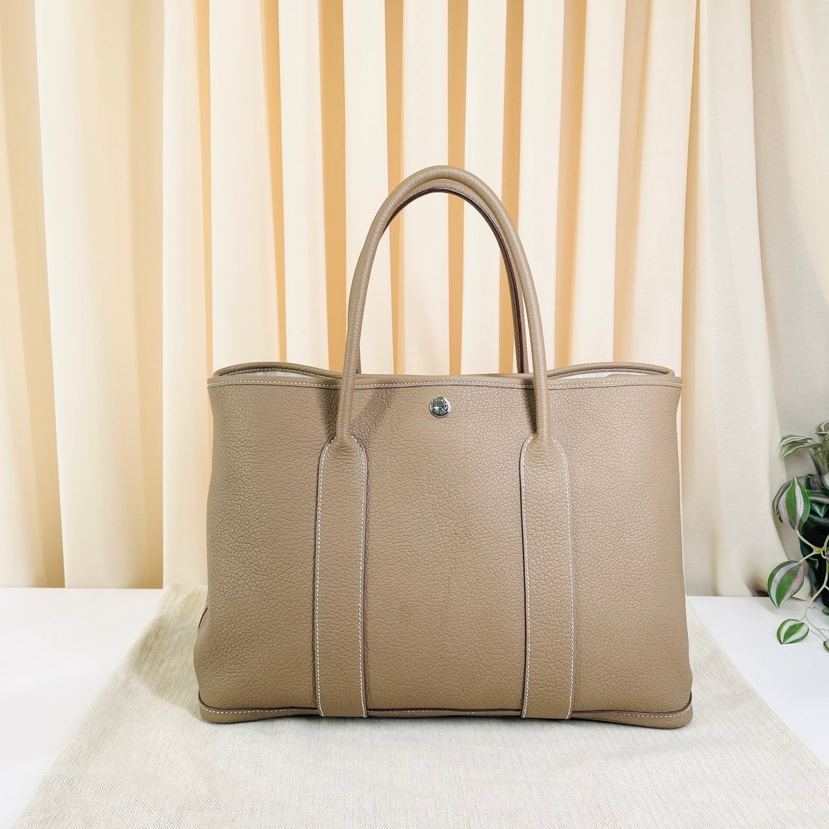 Hermès Garden Party 36 Etoupe Togo Leather Tote