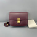 Celine Classic Box Medium Burgundy