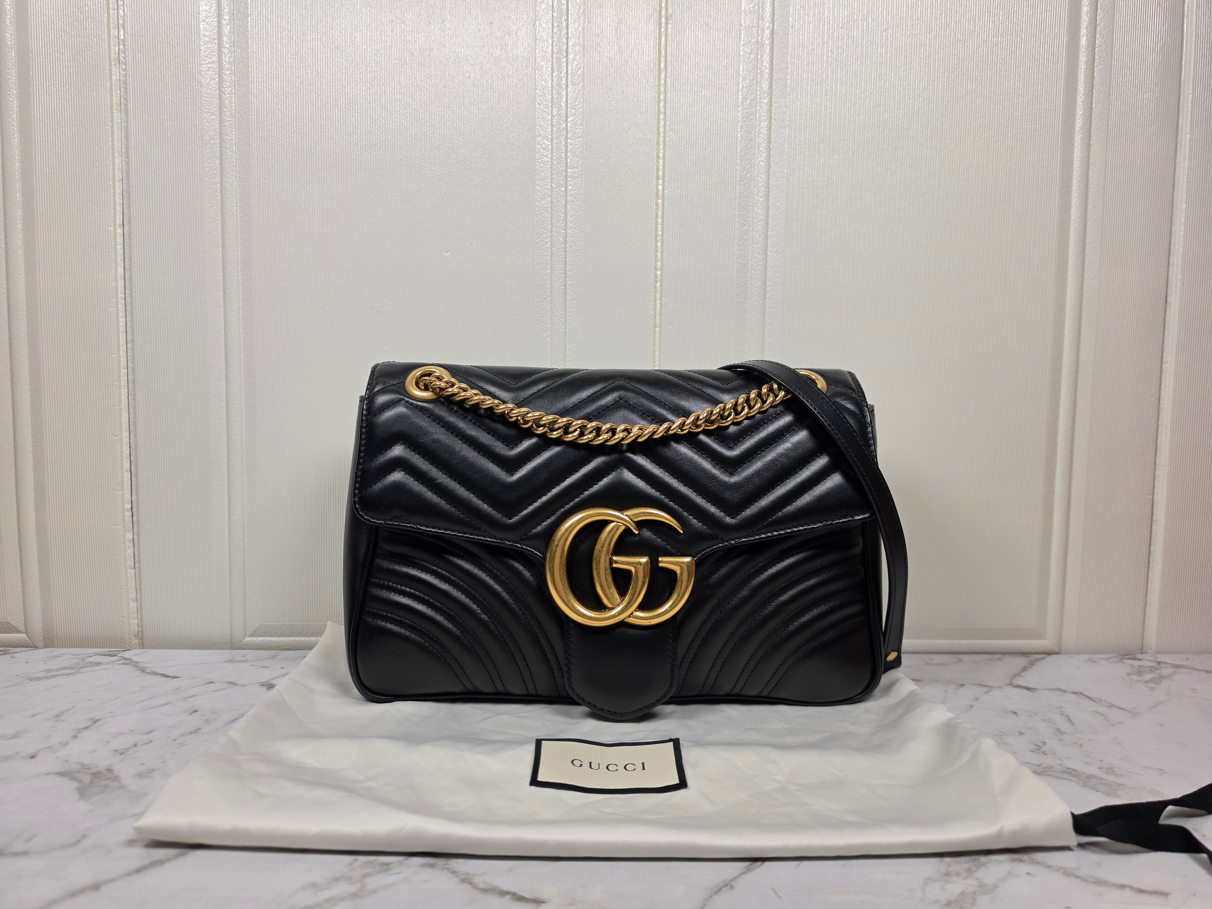 Gucci GG Marmont Flap Large  Black